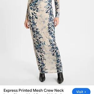 Express Blue Green Maxi Pencil Skirt